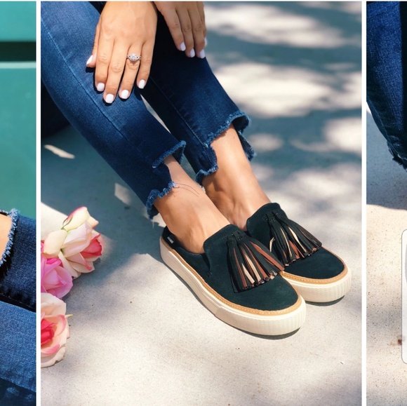 SOLD 》NEW!《Toms Black Suede Tassel Sunrise Mule - Picture 7 of 7